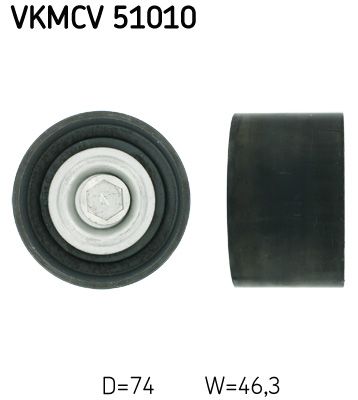 Deflection/Guide Pulley, V-ribbed belt SKF VKMCV 51010