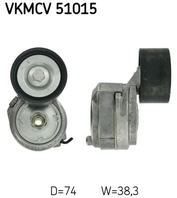 Tensioner Pulley, V-ribbed belt SKF VKMCV 51015