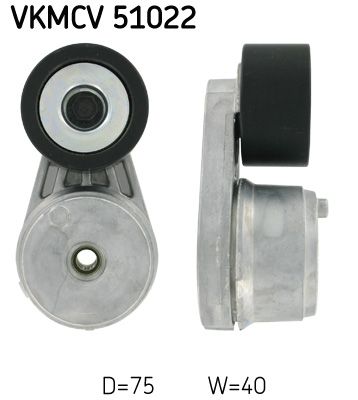 Tensioner Pulley, V-ribbed belt SKF VKMCV 51022