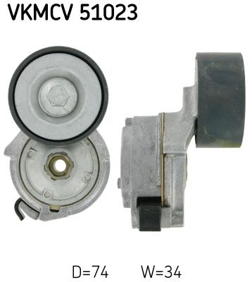 Tensioner Pulley, V-ribbed belt SKF VKMCV 51023