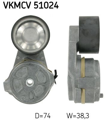 Tensioner Pulley, V-ribbed belt SKF VKMCV 51024