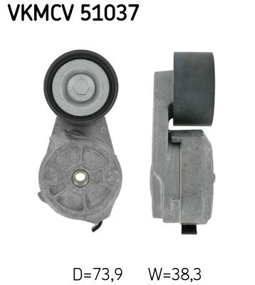 SKF VKMCV 51037 Tensioner Pulley, V-ribbed belt