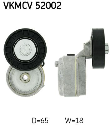 Tensioner Pulley, V-ribbed belt SKF VKMCV 52002