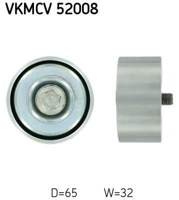 Deflection/Guide Pulley, V-ribbed belt SKF VKMCV 52008