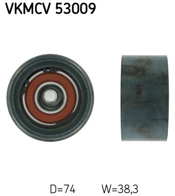 SKF VKMCV 53009 Deflection/Guide Pulley, V-ribbed belt