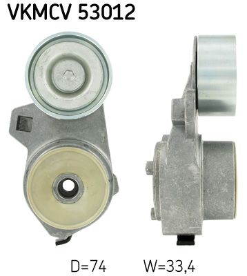 Tensioner Pulley, V-ribbed belt SKF VKMCV 53012