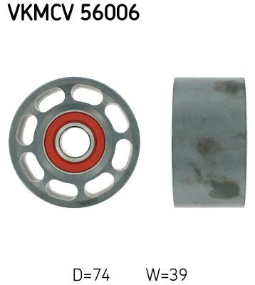 Deflection/Guide Pulley, V-ribbed belt SKF VKMCV 56006