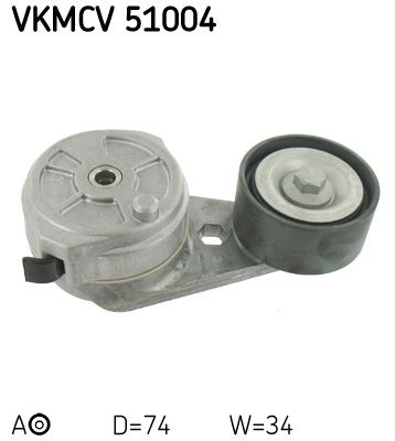 Tensioner Pulley, V-ribbed belt SKF VKMCV 51004