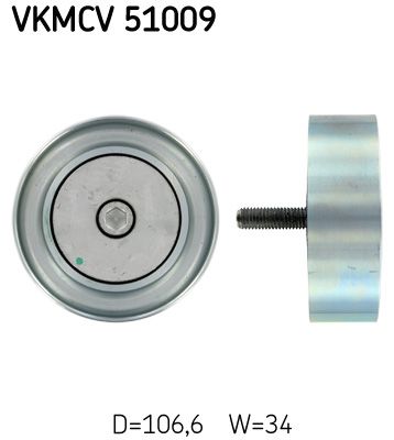 Deflection/Guide Pulley, V-ribbed belt SKF VKMCV 51009