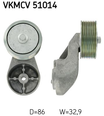 Deflection/Guide Pulley, V-ribbed belt SKF VKMCV 51014