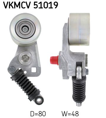 Tensioner Pulley, V-ribbed belt SKF VKMCV 51019