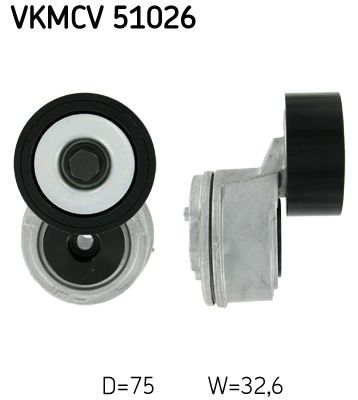 Tensioner Pulley, V-ribbed belt SKF VKMCV 51026