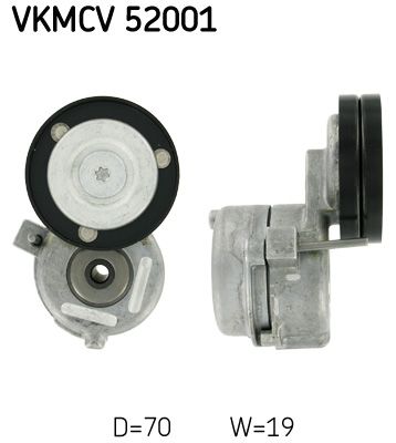 Tensioner Pulley, V-ribbed belt SKF VKMCV 52001