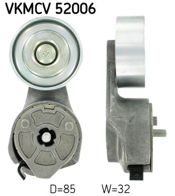 Tensioner Pulley, V-ribbed belt SKF VKMCV 52006