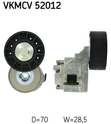 Tensioner Pulley, V-ribbed belt SKF VKMCV 52012