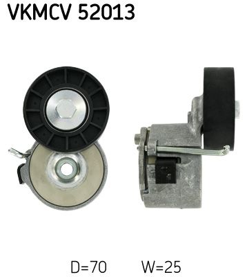 Tensioner Pulley, V-ribbed belt SKF VKMCV 52013