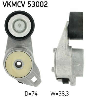 Tensioner Pulley, V-ribbed belt SKF VKMCV 53002