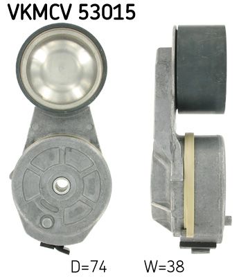 Tensioner Pulley, V-ribbed belt SKF VKMCV 53015