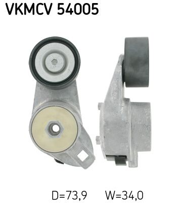 Tensioner Pulley, V-ribbed belt SKF VKMCV 54005