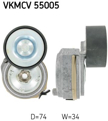 Tensioner Pulley, V-ribbed belt SKF VKMCV 55005