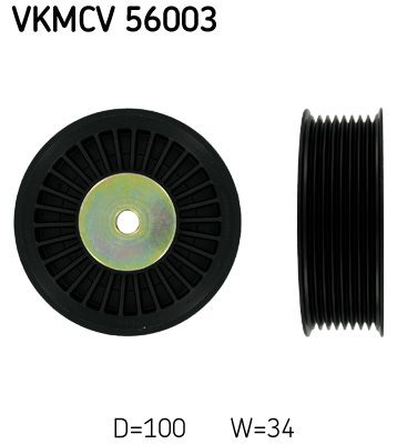 Deflection/Guide Pulley, V-ribbed belt SKF VKMCV 56003
