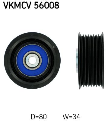 Deflection/Guide Pulley, V-ribbed belt SKF VKMCV 56008