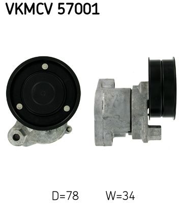 SKF VKMCV 57001 Tensioner Pulley, V-ribbed belt