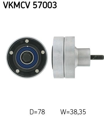 Deflection/Guide Pulley, V-ribbed belt SKF VKMCV 57003