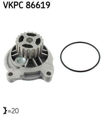 SKF VKPC 86619 Water Pump, engine cooling