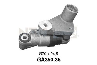 Tensioner Pulley, V-ribbed belt SNR GA350.35