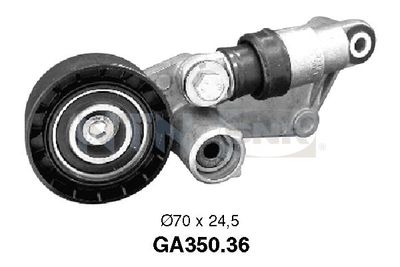 Tensioner Pulley, V-ribbed belt SNR GA350.36
