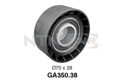 Tensioner Pulley, V-ribbed belt SNR GA350.38