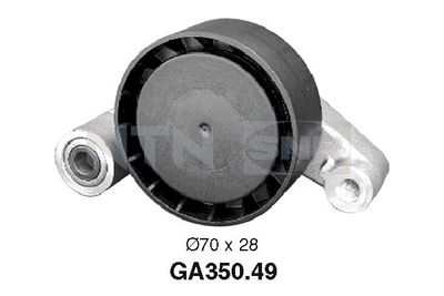 Tensioner Pulley, V-ribbed belt SNR GA350.49