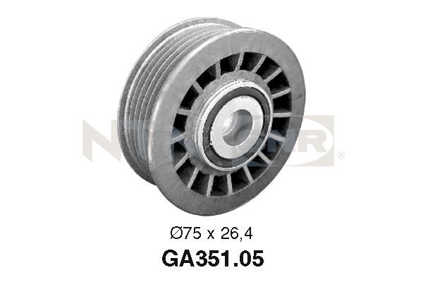 SNR GA351.05 Deflection/Guide Pulley, V-ribbed belt