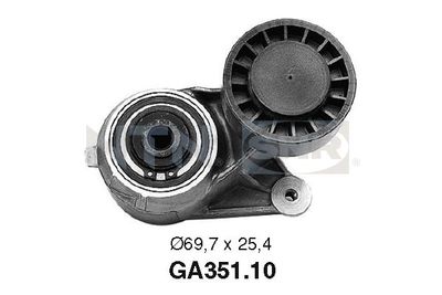 Tensioner Pulley, V-ribbed belt SNR GA351.10