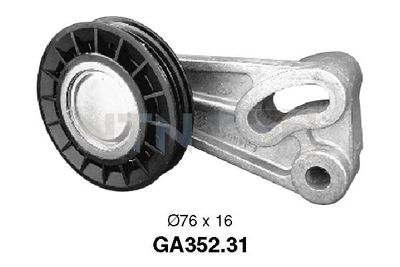 Tensioner Pulley, V-ribbed belt SNR GA352.31