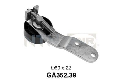 Tensioner Pulley, V-ribbed belt SNR GA352.39