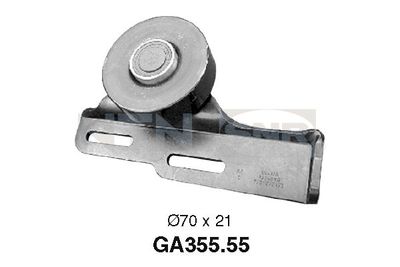 Tensioner Pulley, V-ribbed belt SNR GA355.55