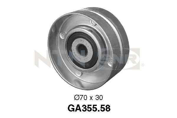 SNR GA355.58 Deflection/Guide Pulley, V-ribbed belt