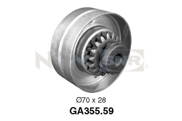 SNR GA355.59 Tensioner Pulley, V-ribbed belt