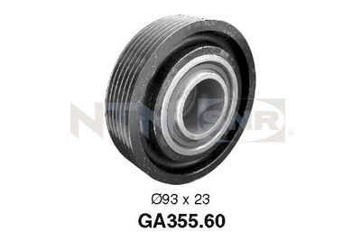 Deflection/Guide Pulley, V-ribbed belt SNR GA355.60
