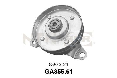 Tensioner Pulley, V-ribbed belt SNR GA355.61