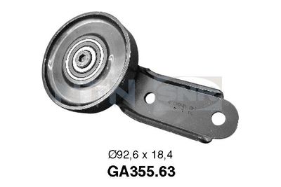 Tensioner Pulley, V-ribbed belt SNR GA355.63