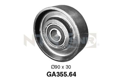 Deflection/Guide Pulley, V-ribbed belt SNR GA355.64