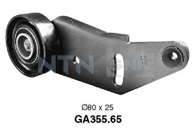 Tensioner Pulley, V-ribbed belt SNR GA355.65