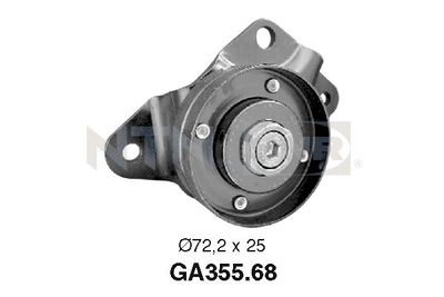 Tensioner Pulley, V-ribbed belt SNR GA355.68