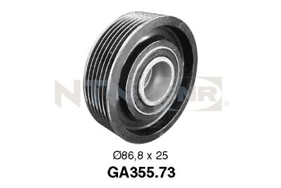 Deflection/Guide Pulley, V-ribbed belt SNR GA355.73