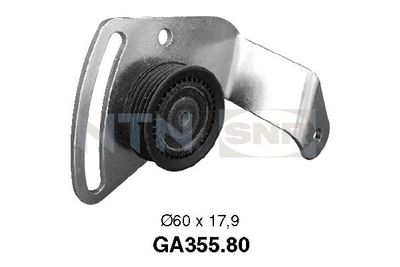 Tensioner Pulley, V-ribbed belt SNR GA355.80
