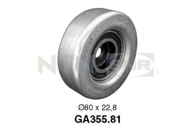Tensioner Pulley, V-ribbed belt SNR GA355.81