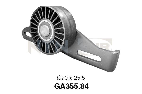 SNR GA355.84 Tensioner Pulley, V-ribbed belt